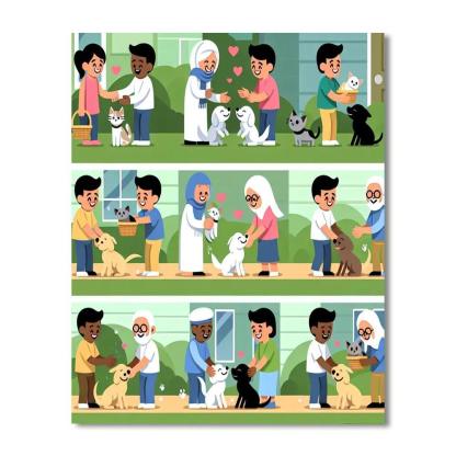 Adventurous Pet Rescue Paint By Numbers Art