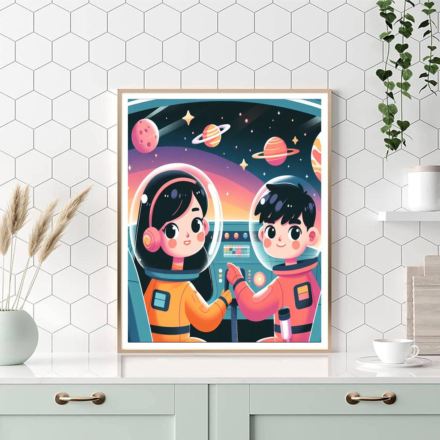 Galactic Starfleet Mission Painting Number Kit