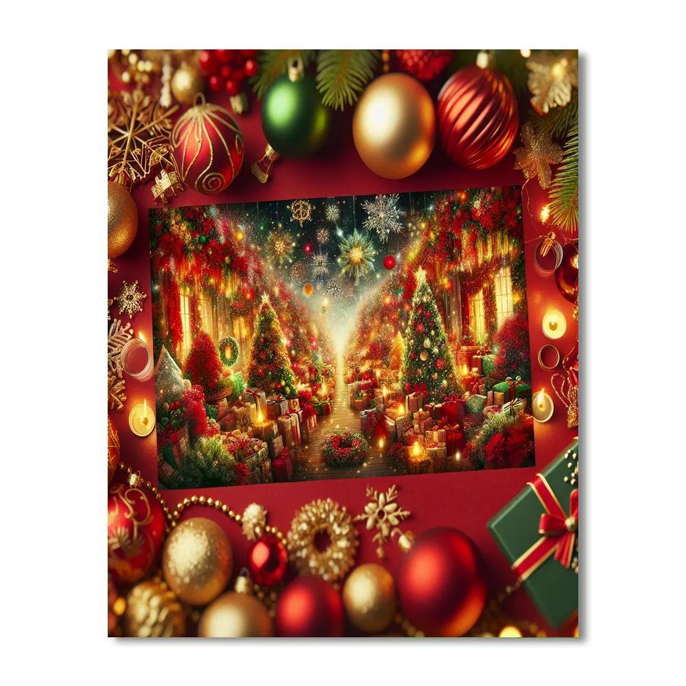Christmas Joyful Celebration Paint By Numbers Art