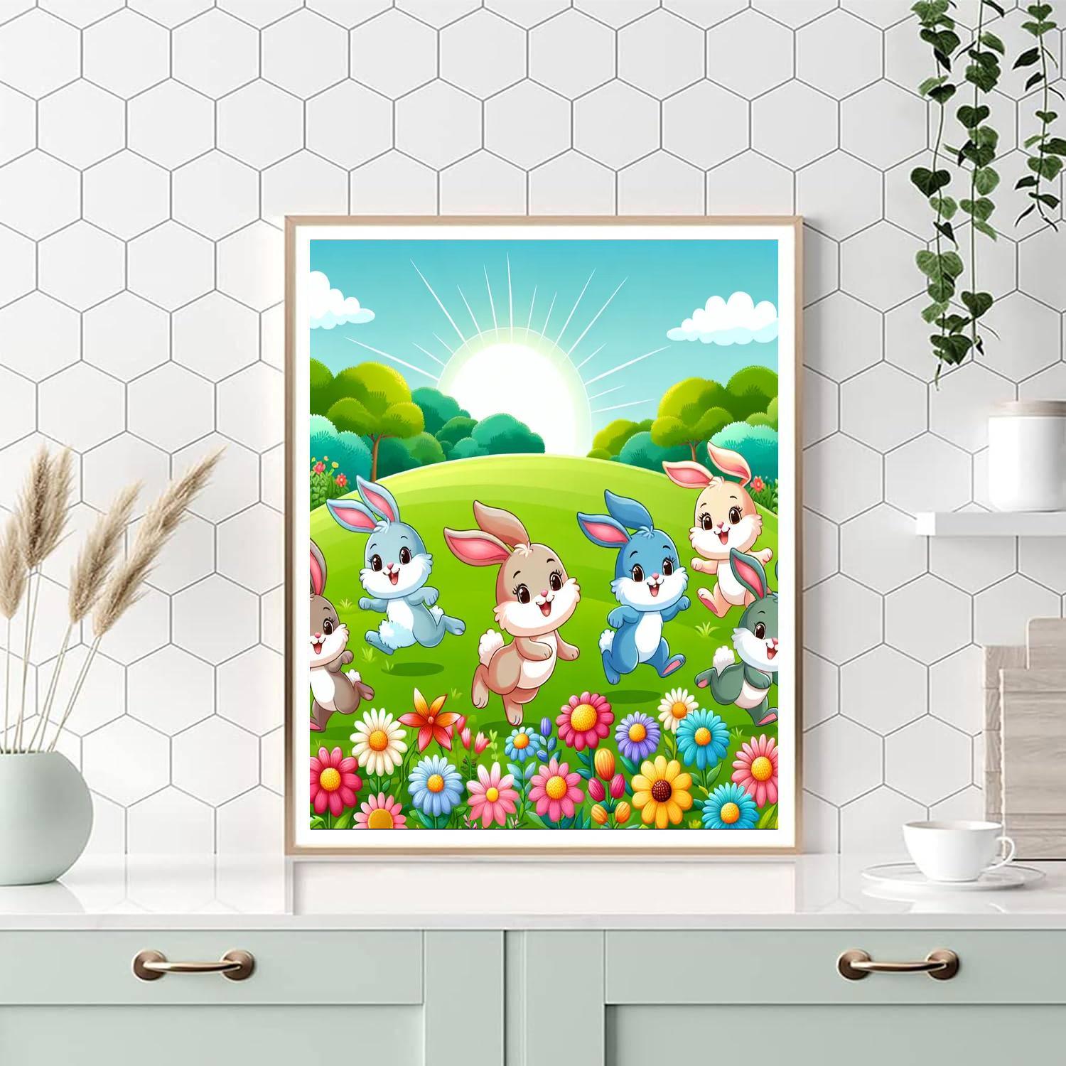 Bubbling Bunnies Painting Number Kit