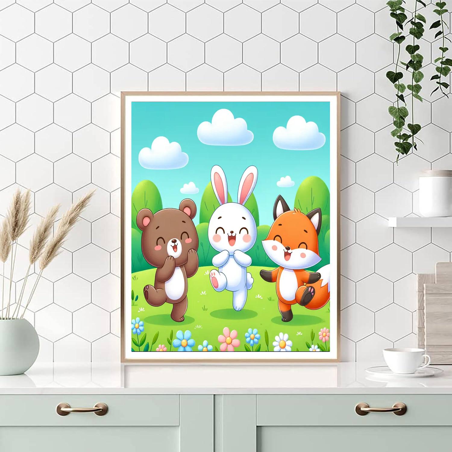 Dancing Little Animals Numbered Painting Kits