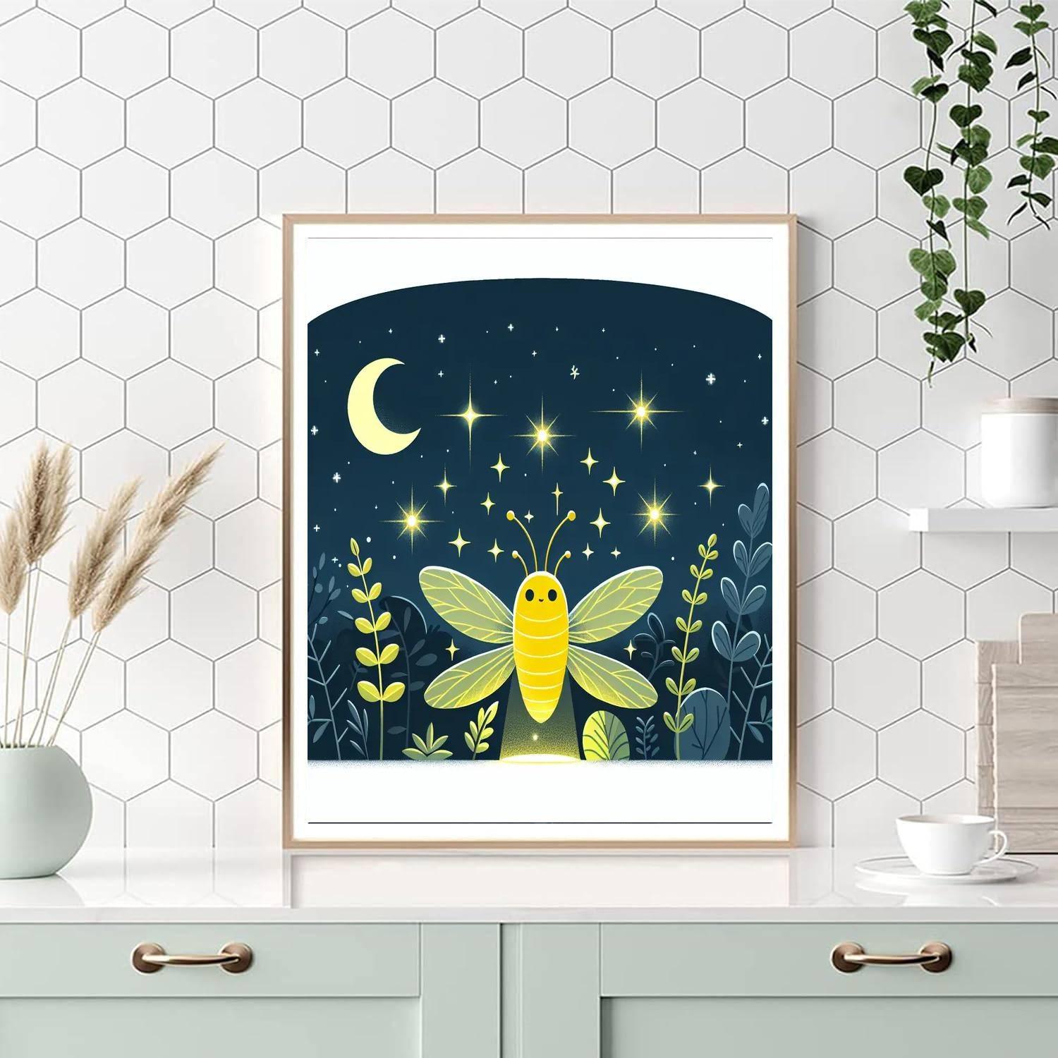 Sparkling Firefly Paint By Numbers Art