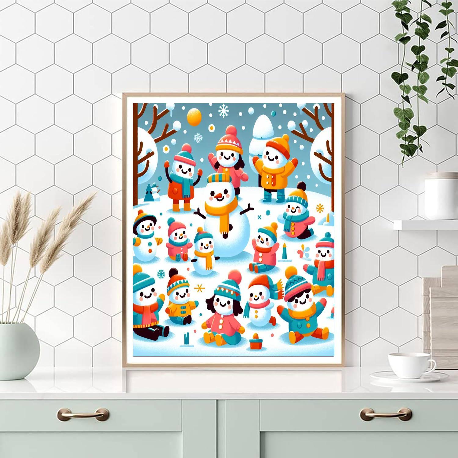 Giggling Snow Friends Numbered Painting Kits