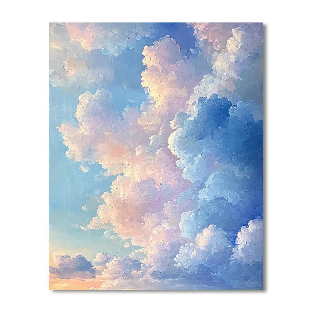 Paul Cézanne Inspired Harmony Of Clouds  Number Painting