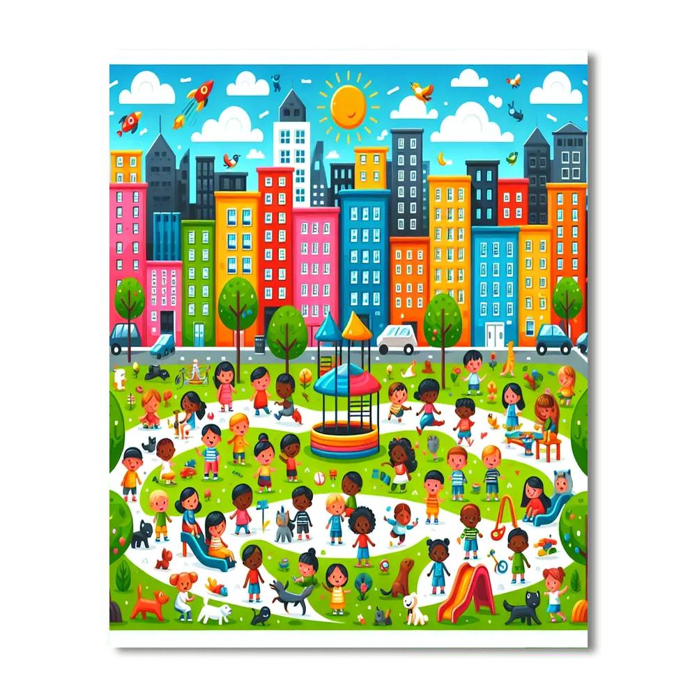 Colorful Cities Number Painting