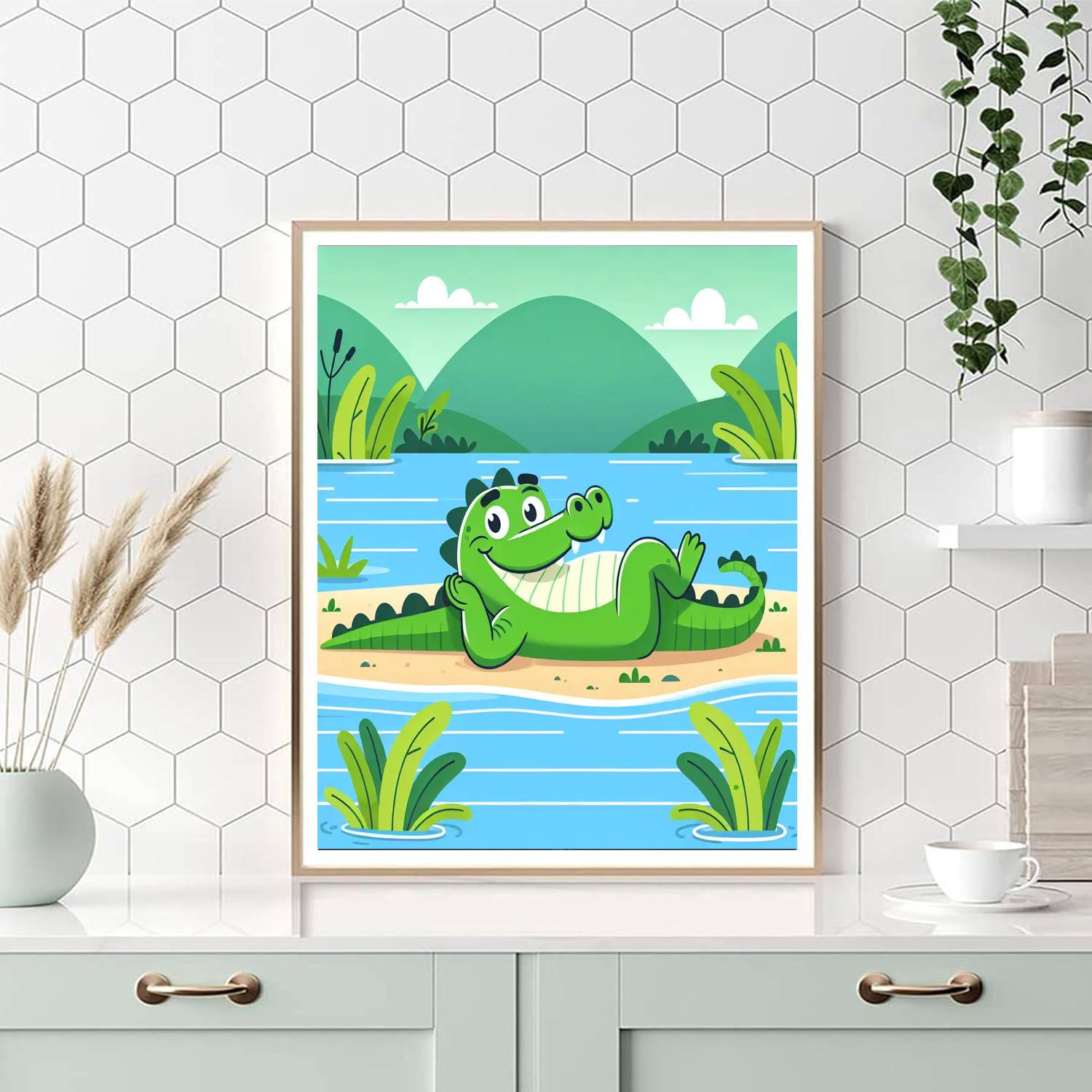 Cool Crocodile Numbered Painting Kits