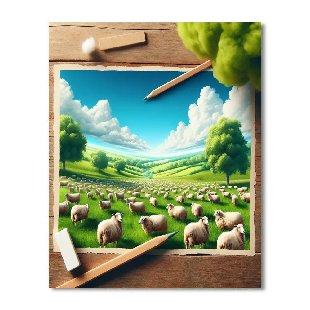 Pastoral Summer Scene Paint By Numbers Kits