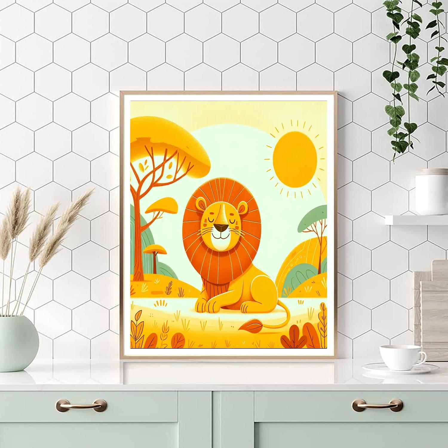 Merry Lion Number Painting