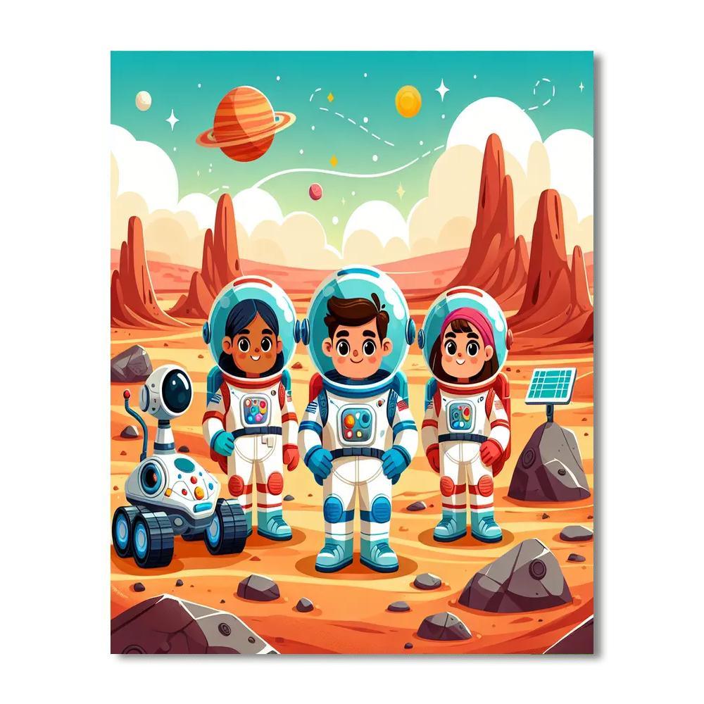Space Pioneers On Mars Paint By Number
