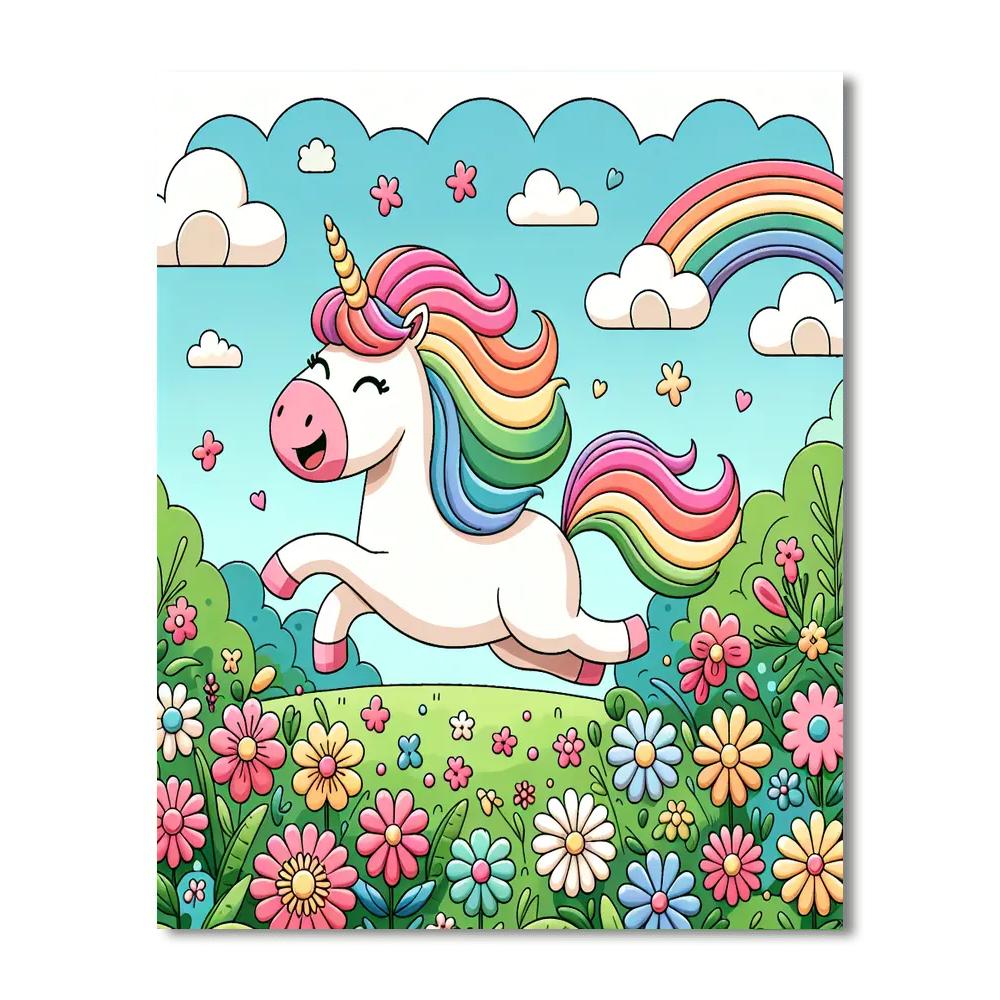 Majestic Unicorn's Magical Meadow Paint By Numbers Kits