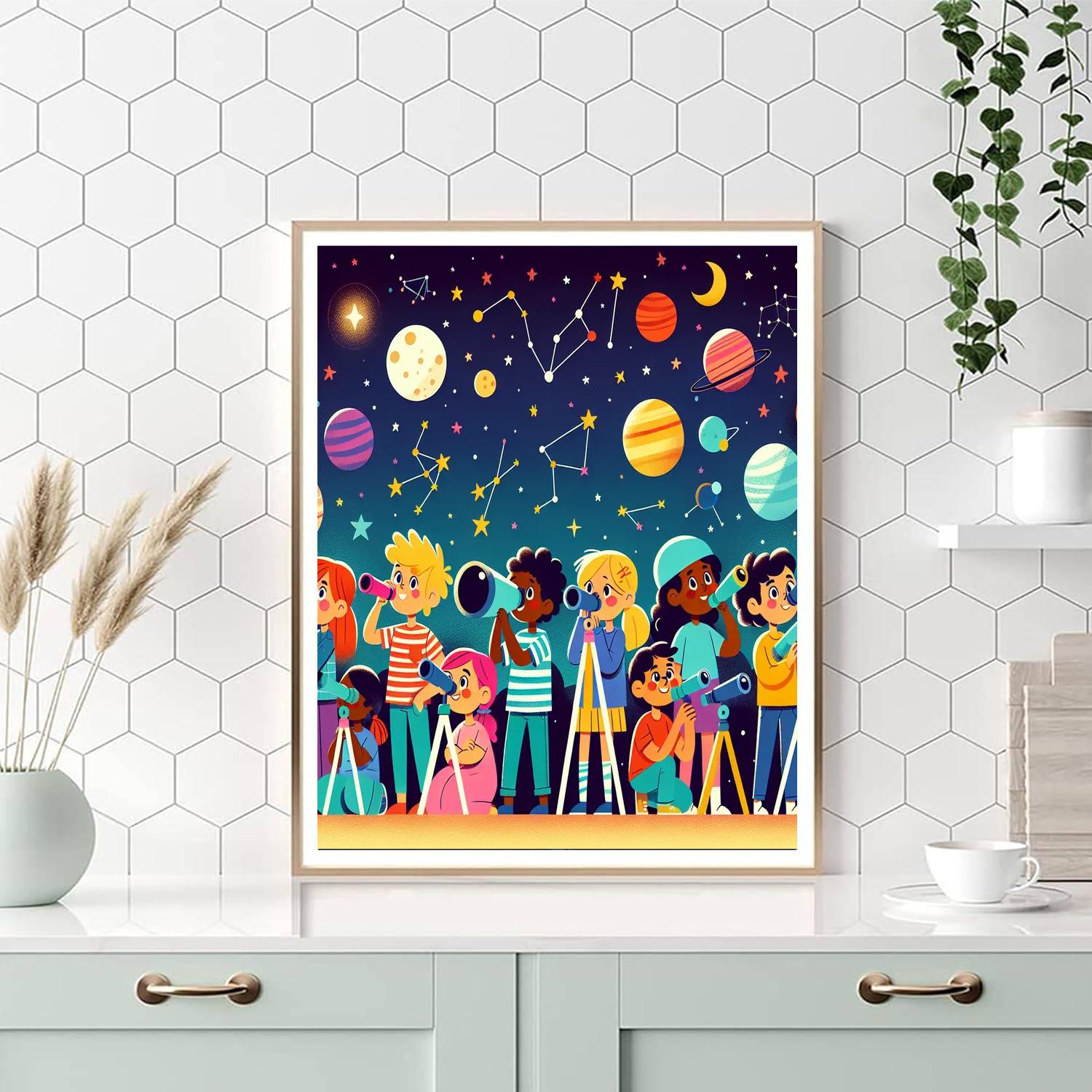 Astronomy Antics Number Painting