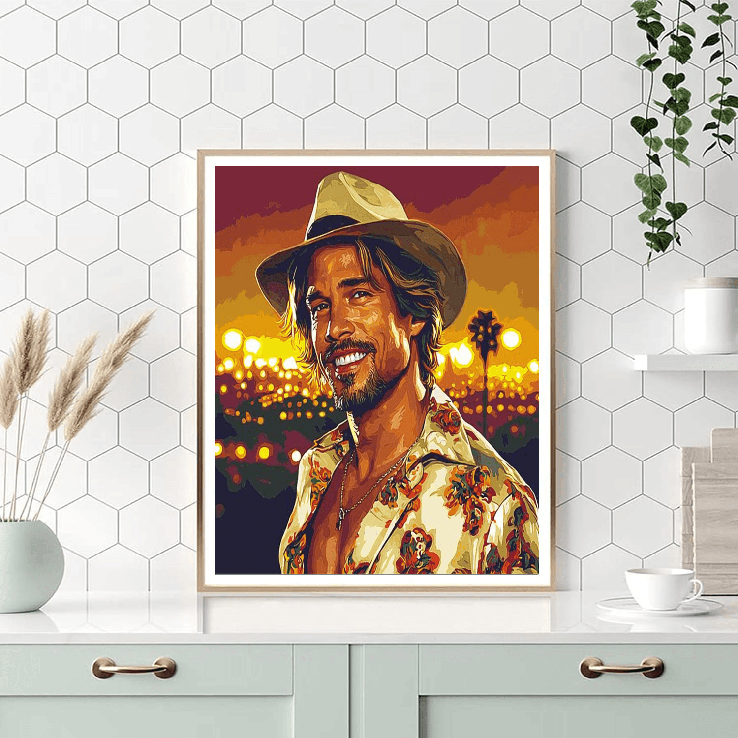 Brad Pitt: The Golden Star Of Cinematic Excellence Paint By Numbers