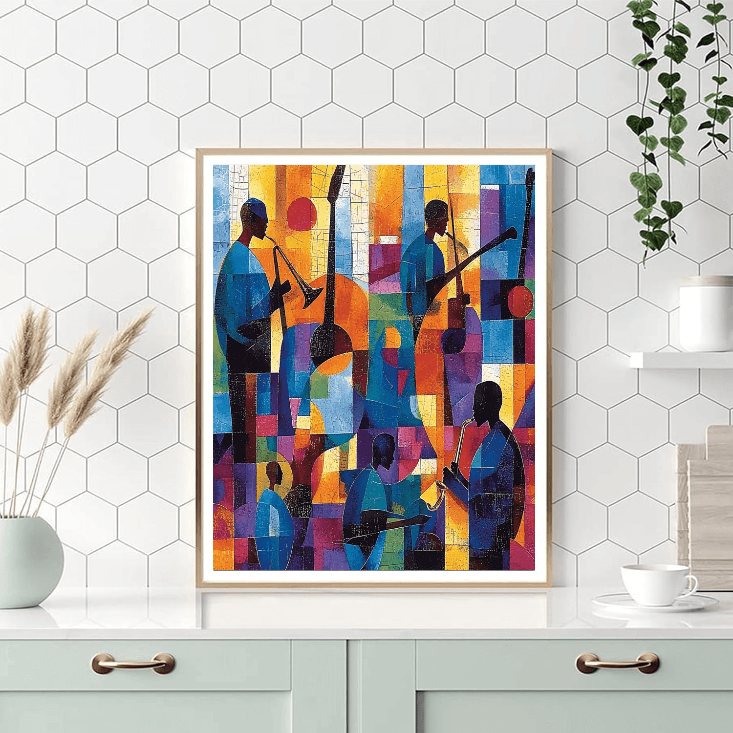 Romare Bearden Inspired Cultural Mosaic Of Friends  Paint By Numbers Art