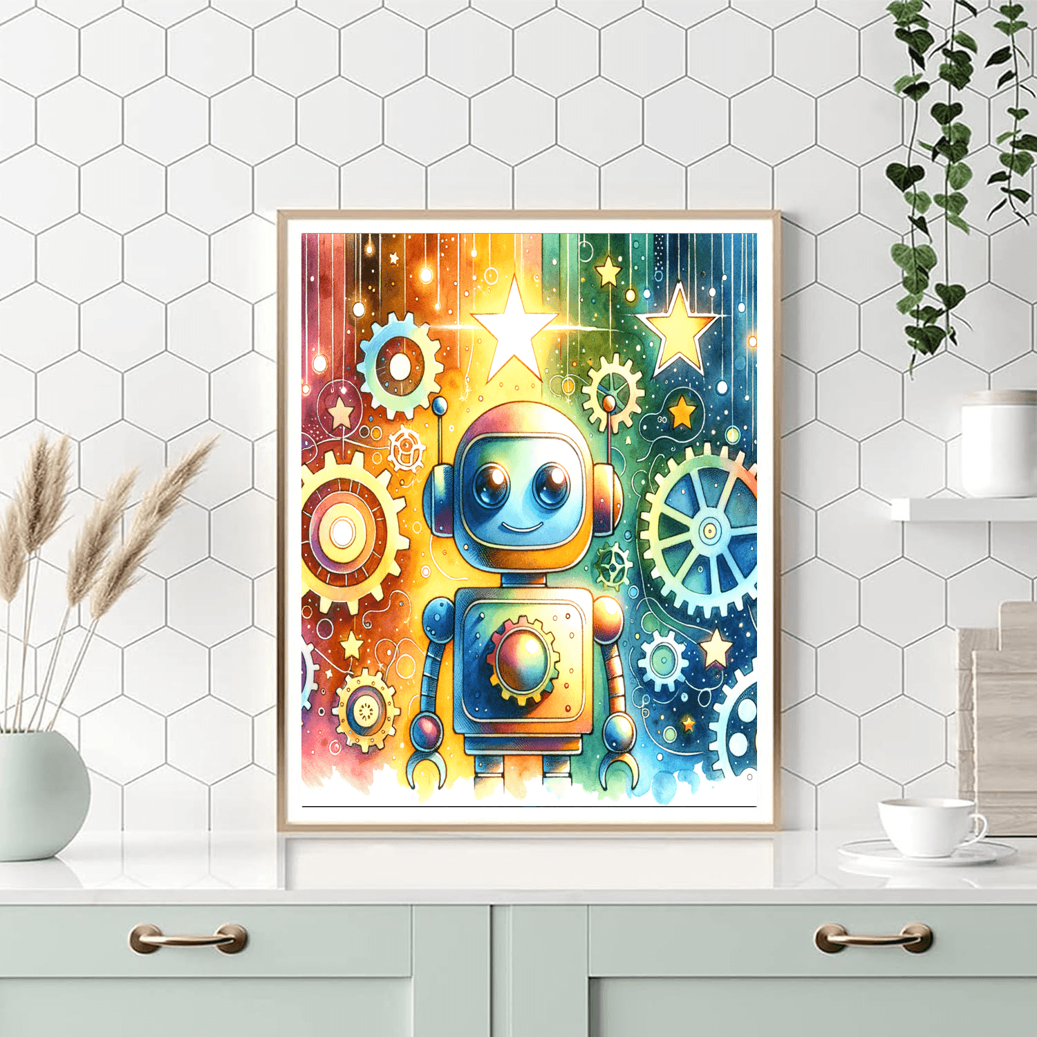 Joyful Robot Adventure Paint By Numbers Kits