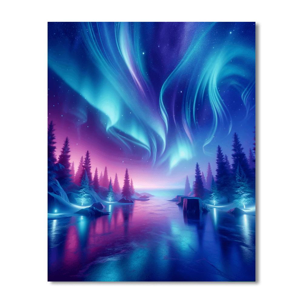 Luminous Northern Night DIY Paint By Numbers