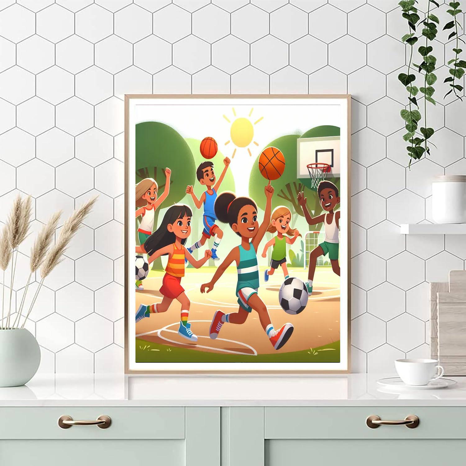 Sports Day Extravaganza Paint By Numbers Art