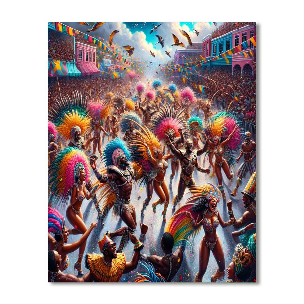 Nassau Junkanoo Parade - Bahamas Painting Number Kit
