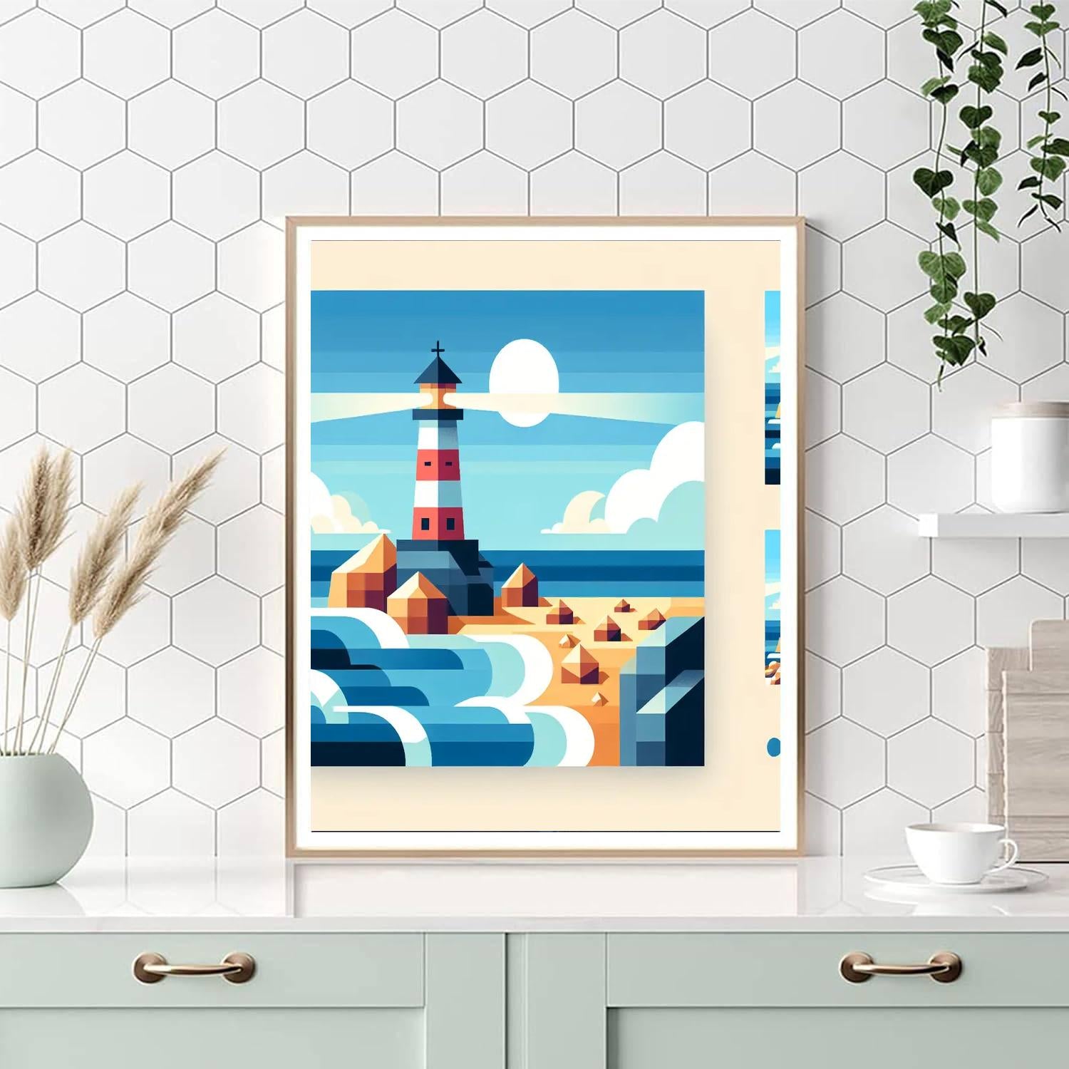 Lively Lighthouses Numbered Painting Kits