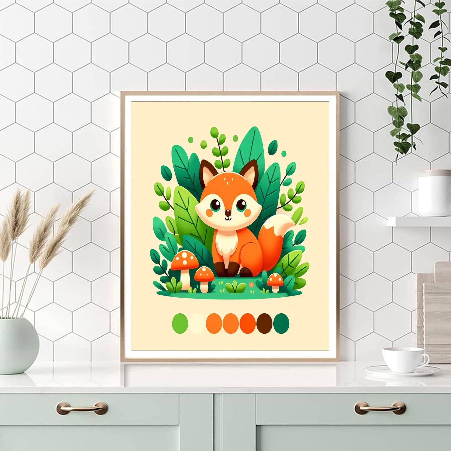 Forest Fox Numbered Painting Kits
