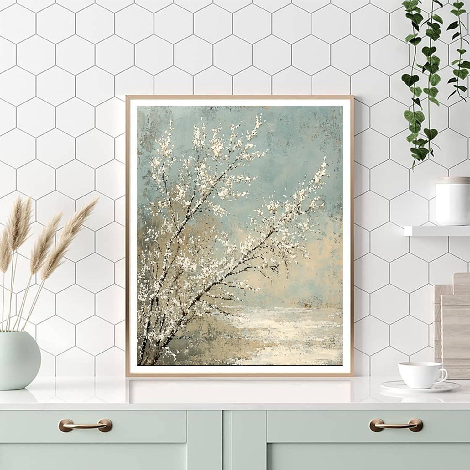 Leonardo Da Vinci Inspired Frosted Branches  Paint By Numbers