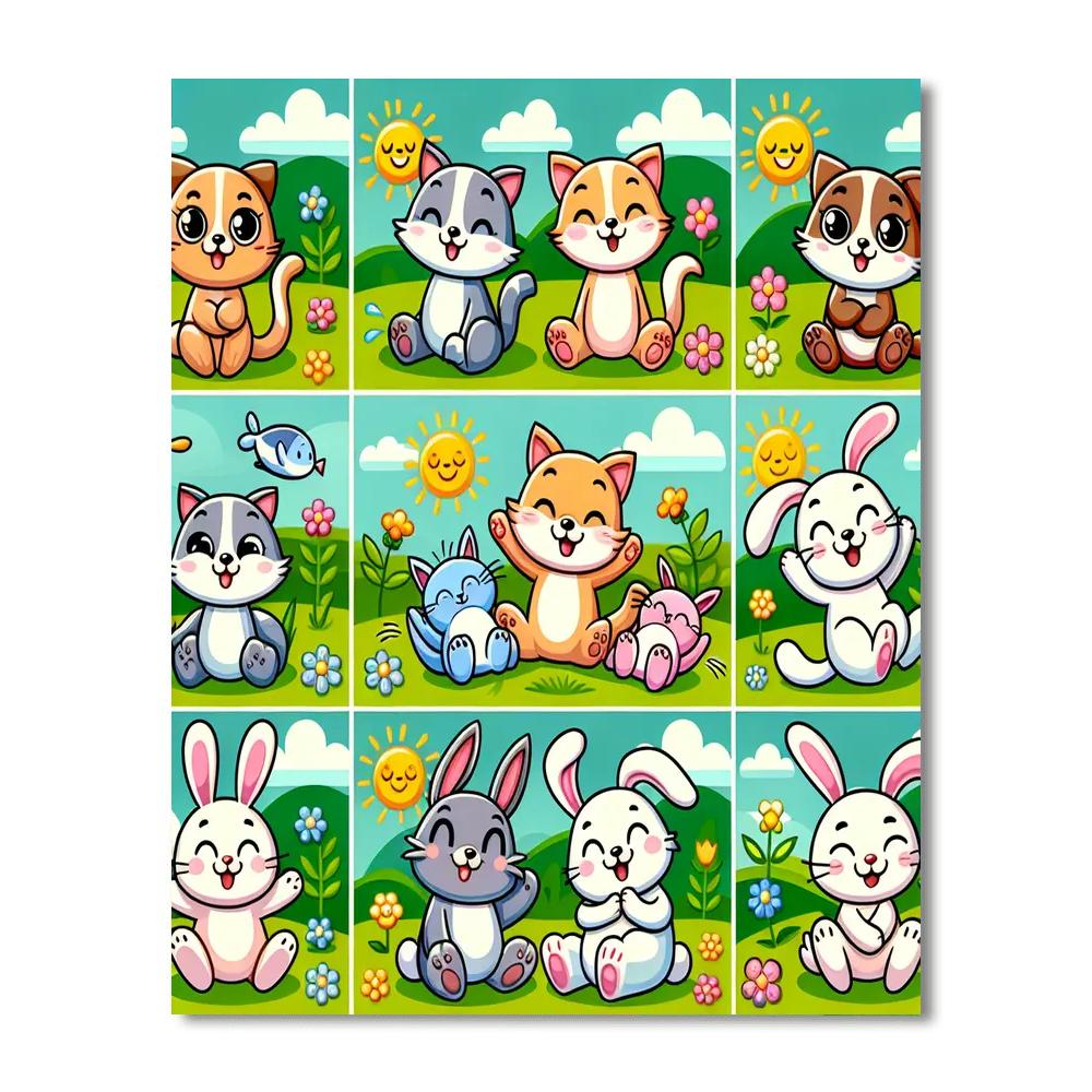 Happiest Pet Pals Paint By Numbers Art