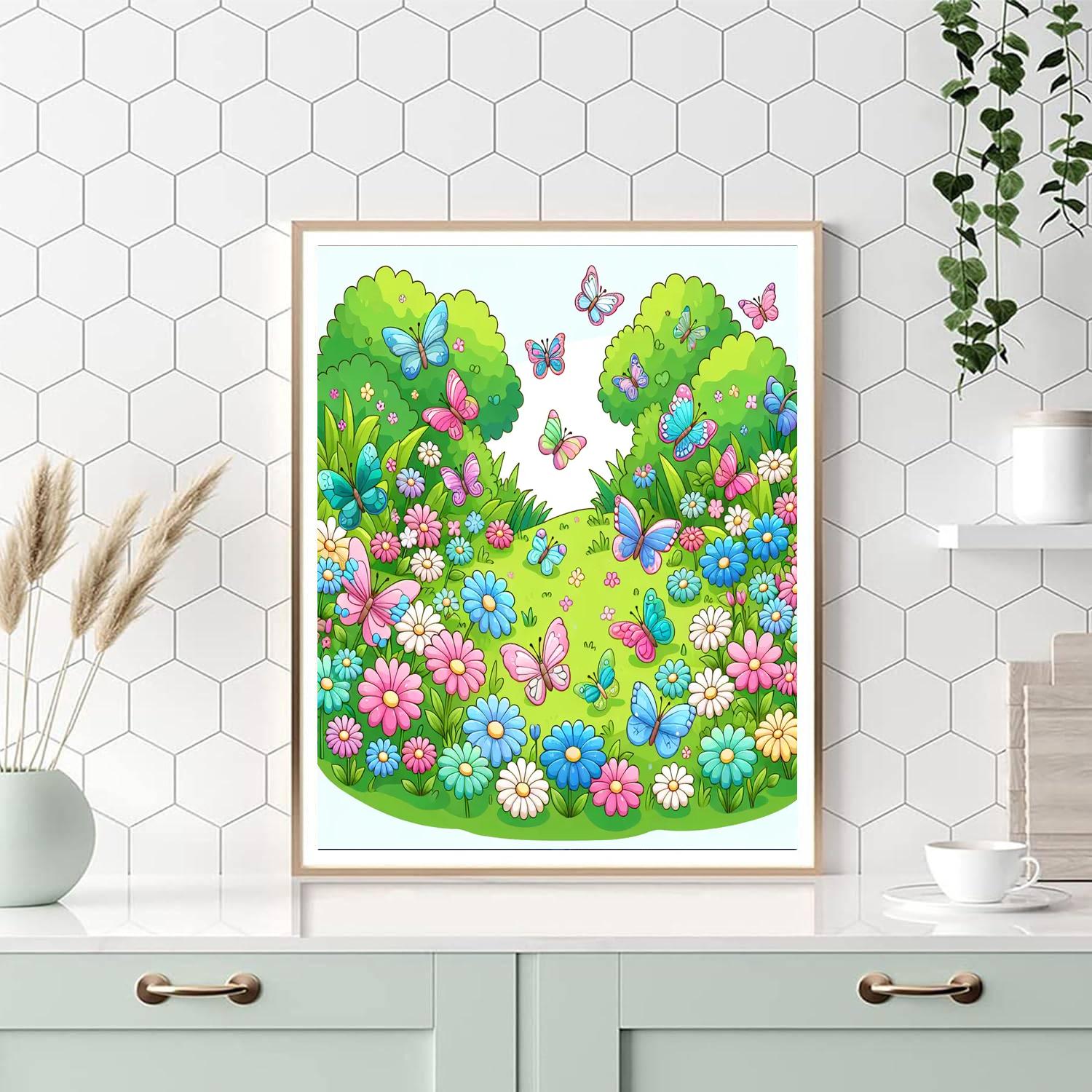 Garden Butterfly Haven Number Painting