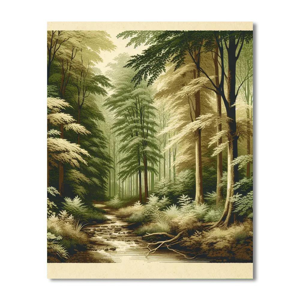 Woodland Echoes Numbered Painting Kits
