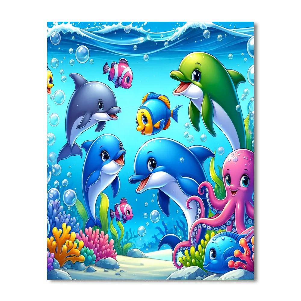 Exciting Ocean Adventures Paint By Numbers Art