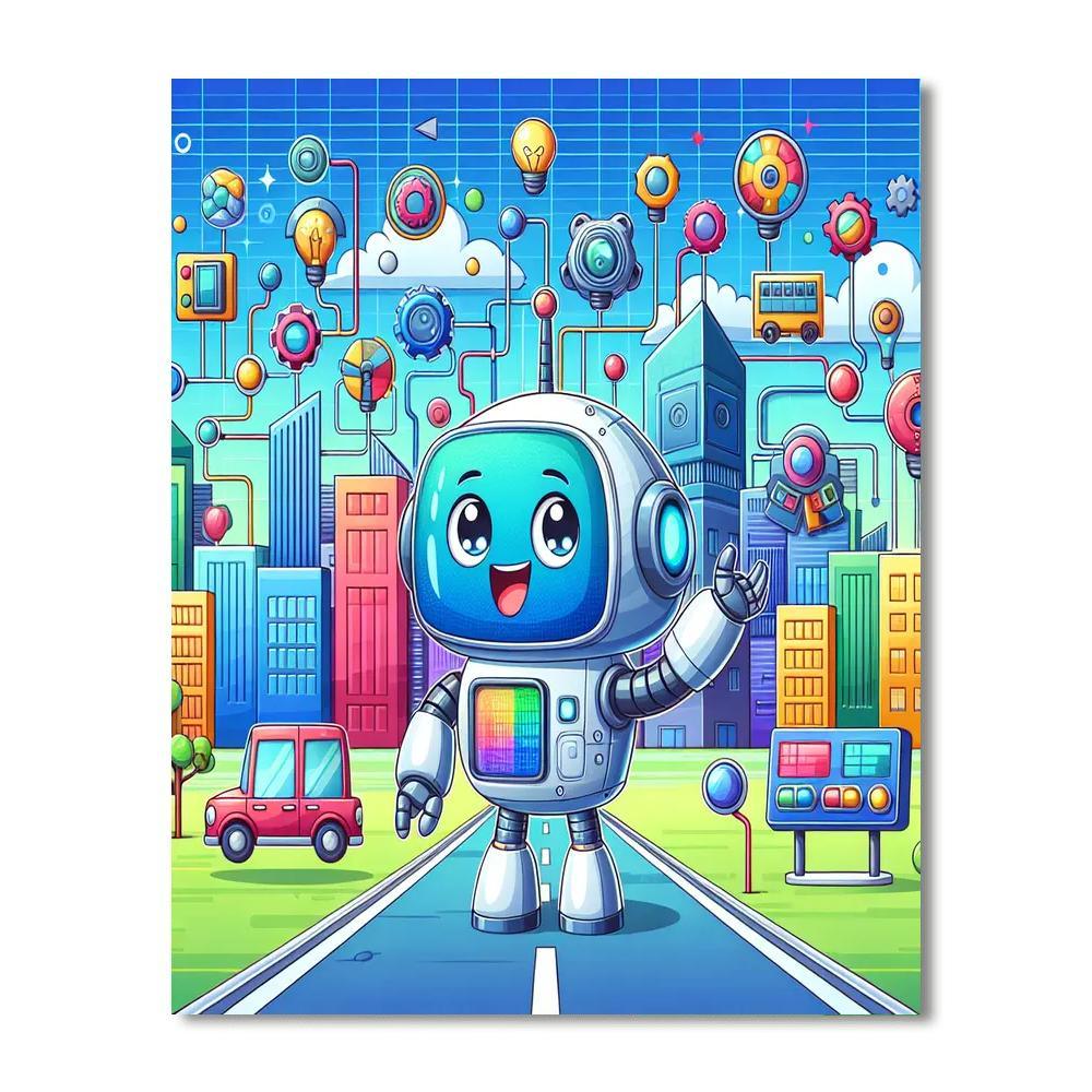 Robot Adventure World Paint By Numbers Kits