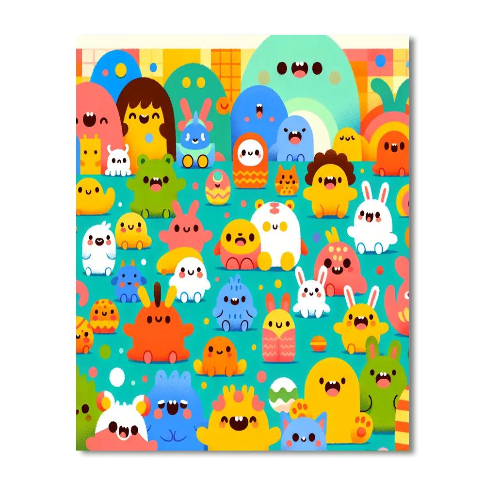 Cuddly Monster Friends Numbered Painting Kits