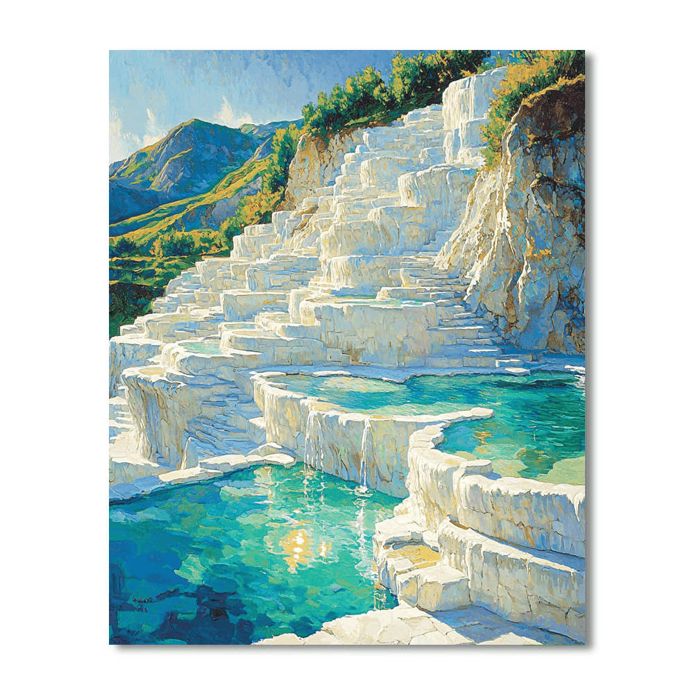 Pammukale's Terraced Pools Paint By Numbers Kits