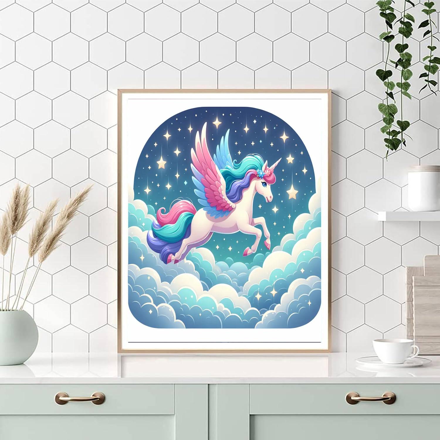 Skybound Pegasus Adventure Number Painting