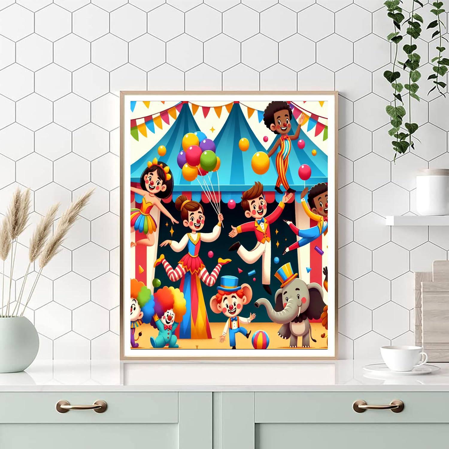 Creative Circus Acts Paint By Numbers Art