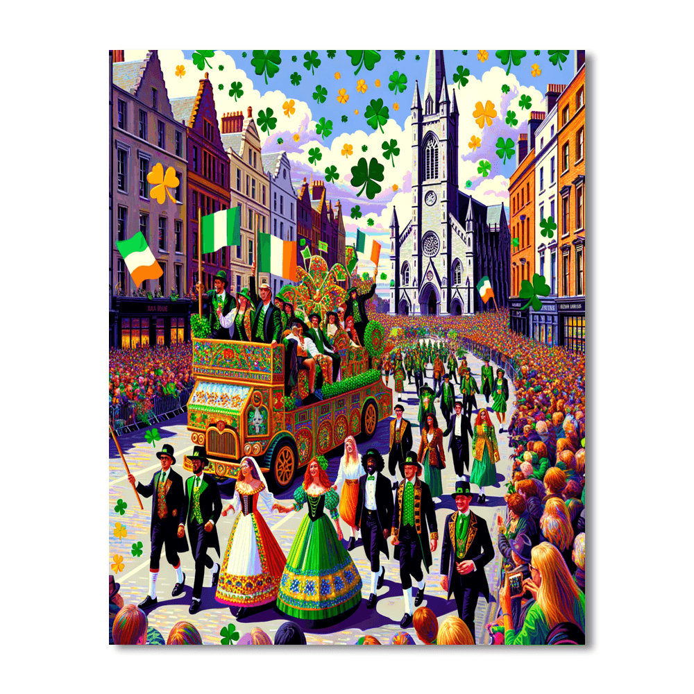 St. Patrick's Day Parade - Ireland DIY Paint By Numbers