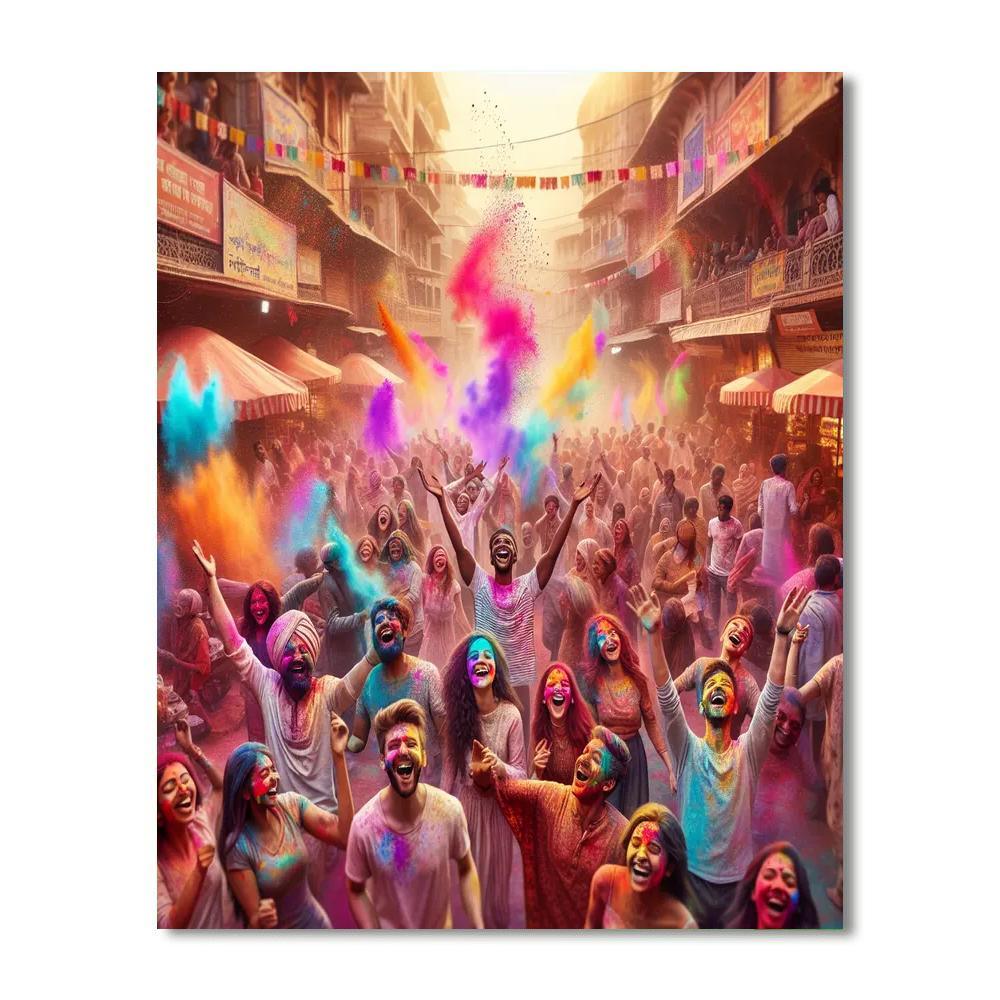 The Festival Of Colors - Holi - India Paint By Number