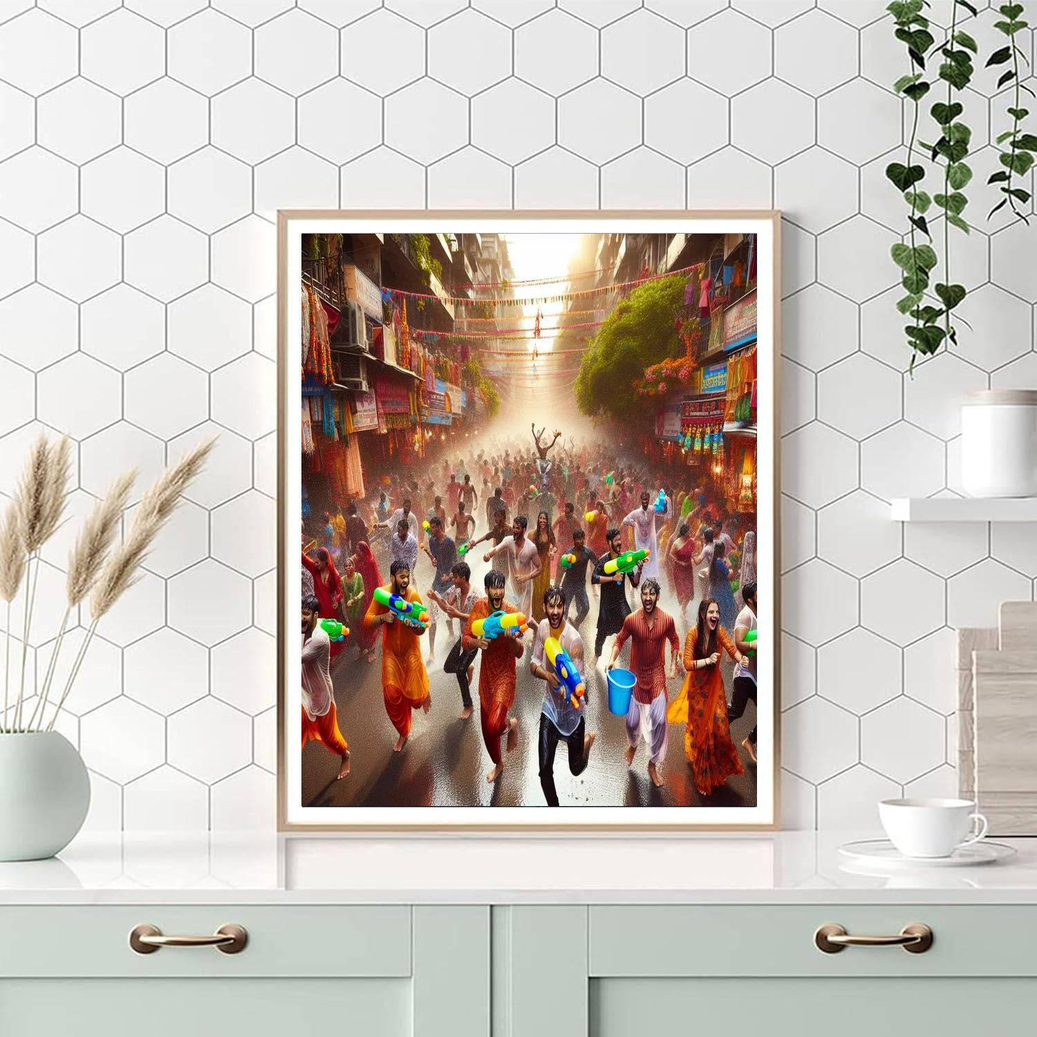 Songkran Festival - Bangkok Paint By Color