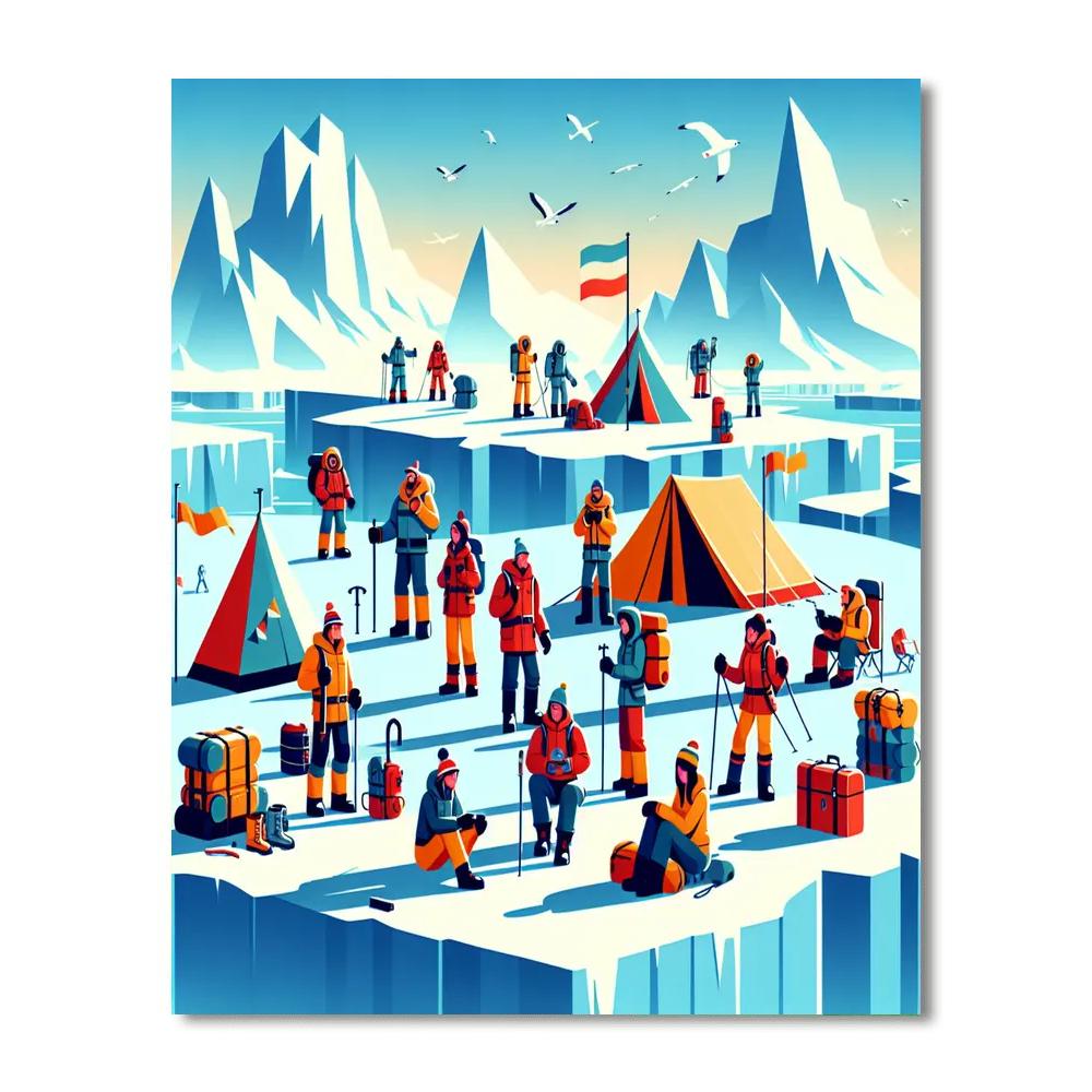 Arctic Explorer's Camp DIY Paint By Numbers