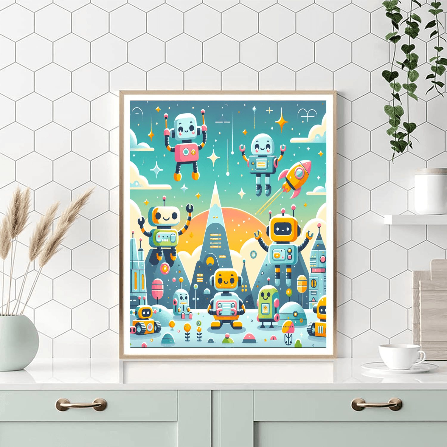 Adventure With Robots Painting Number Kit
