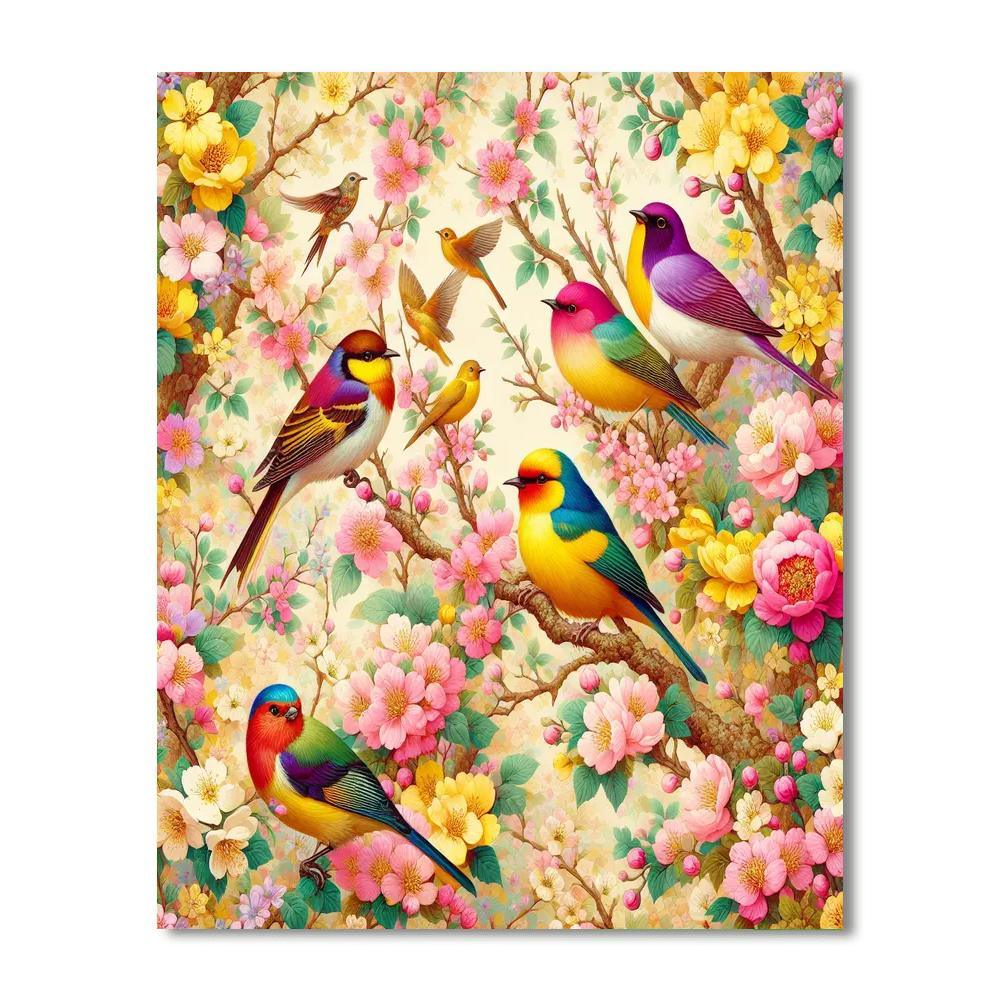 Serenade Of The Birds Painting By Numbers Kit