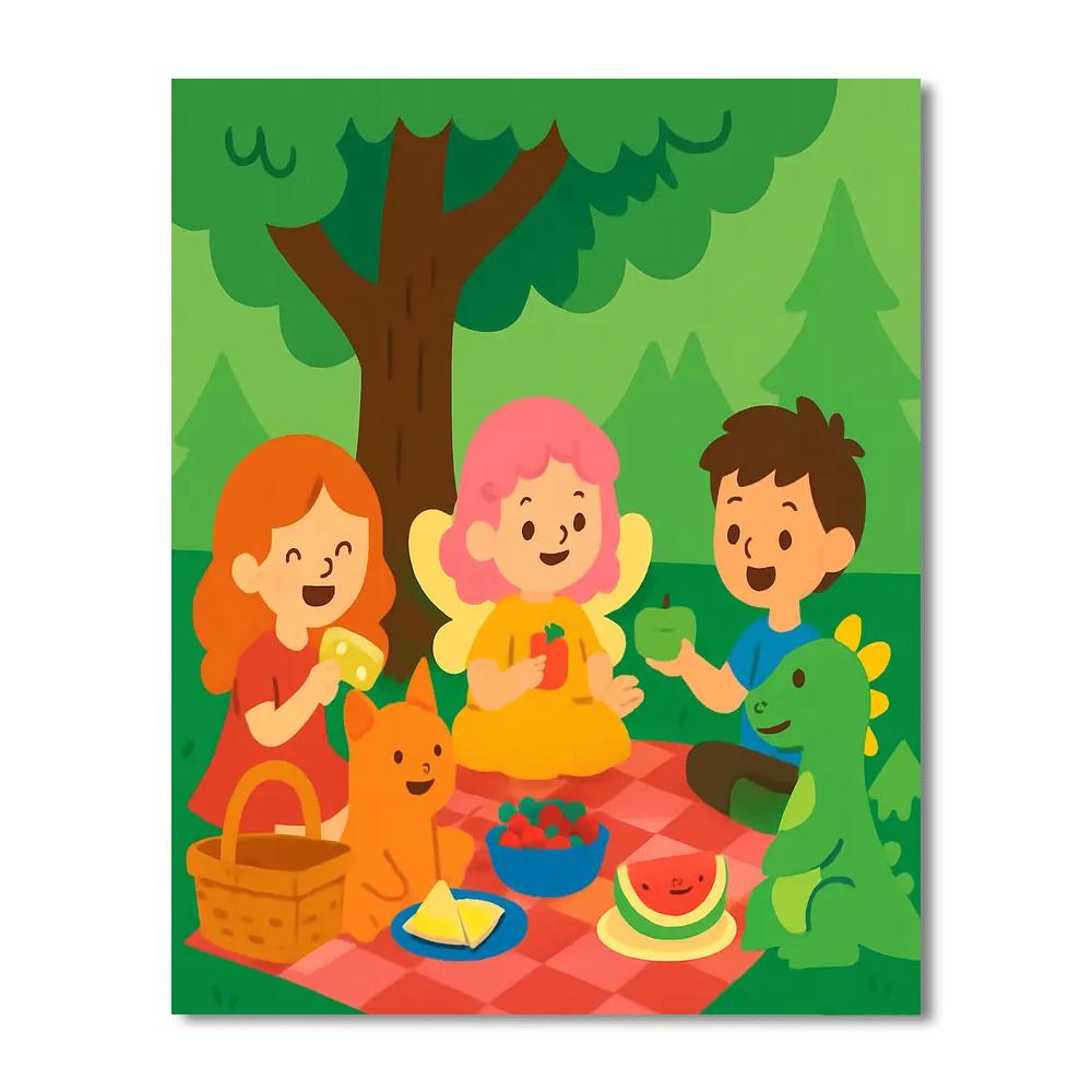 Forest Fairytale Picnic Paint By Number
