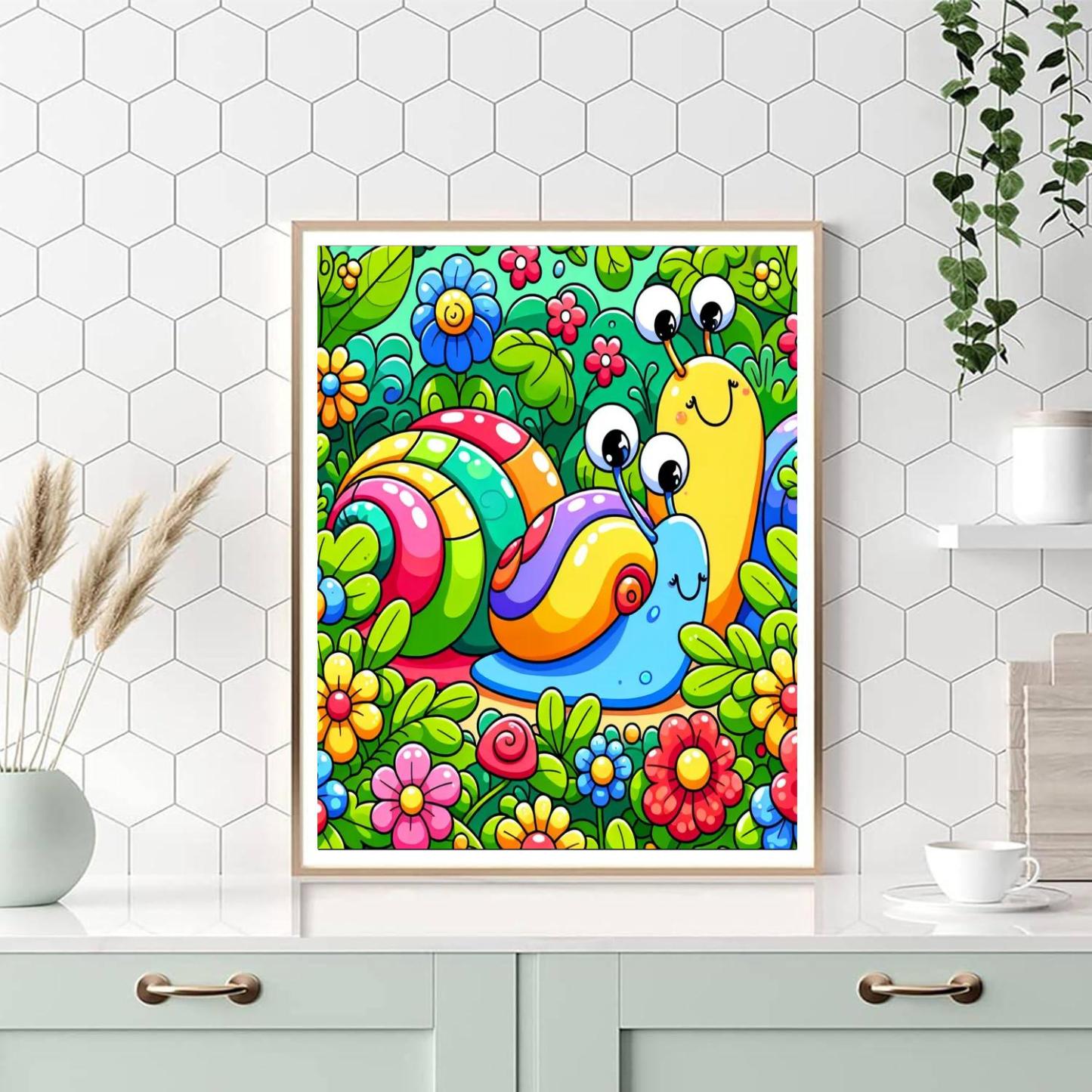 Adventurous Snails Painting Number Kit