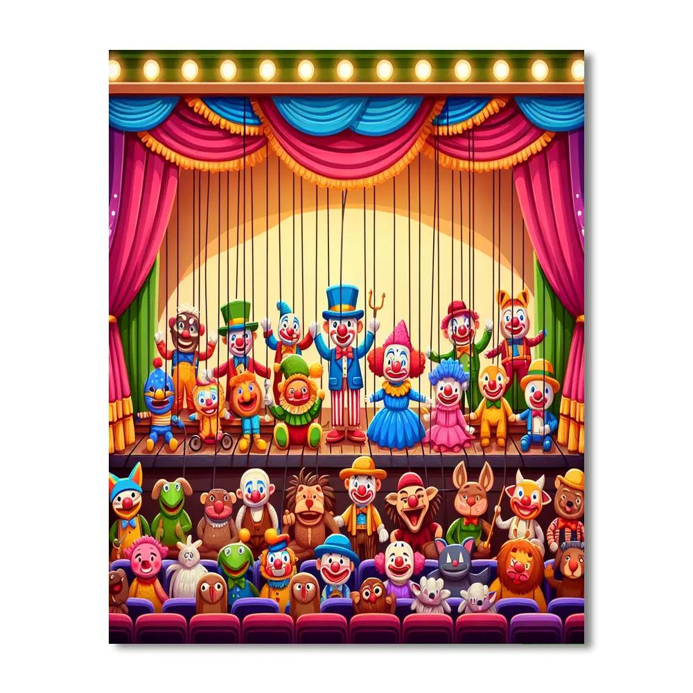 Puppet Theater Extravaganza Painting By Numbers Kit