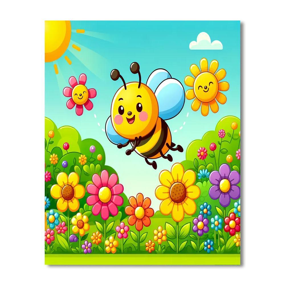 Sunny Bee Adventure Paint By Number