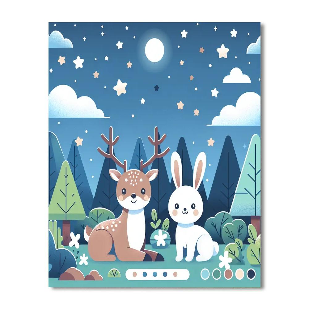 Starlit Woodland Gala Painting By Numbers Kit