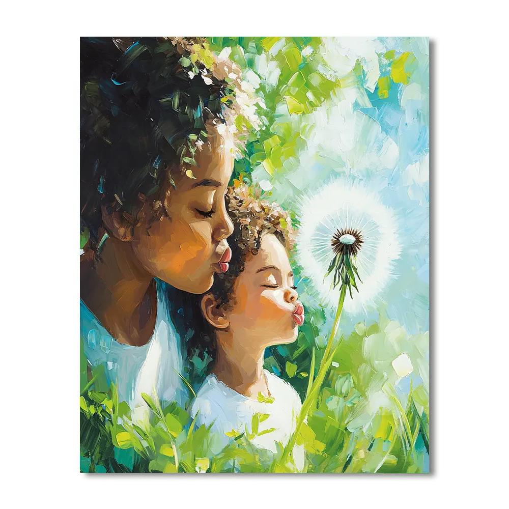 Dandelion Wishes Number Painting