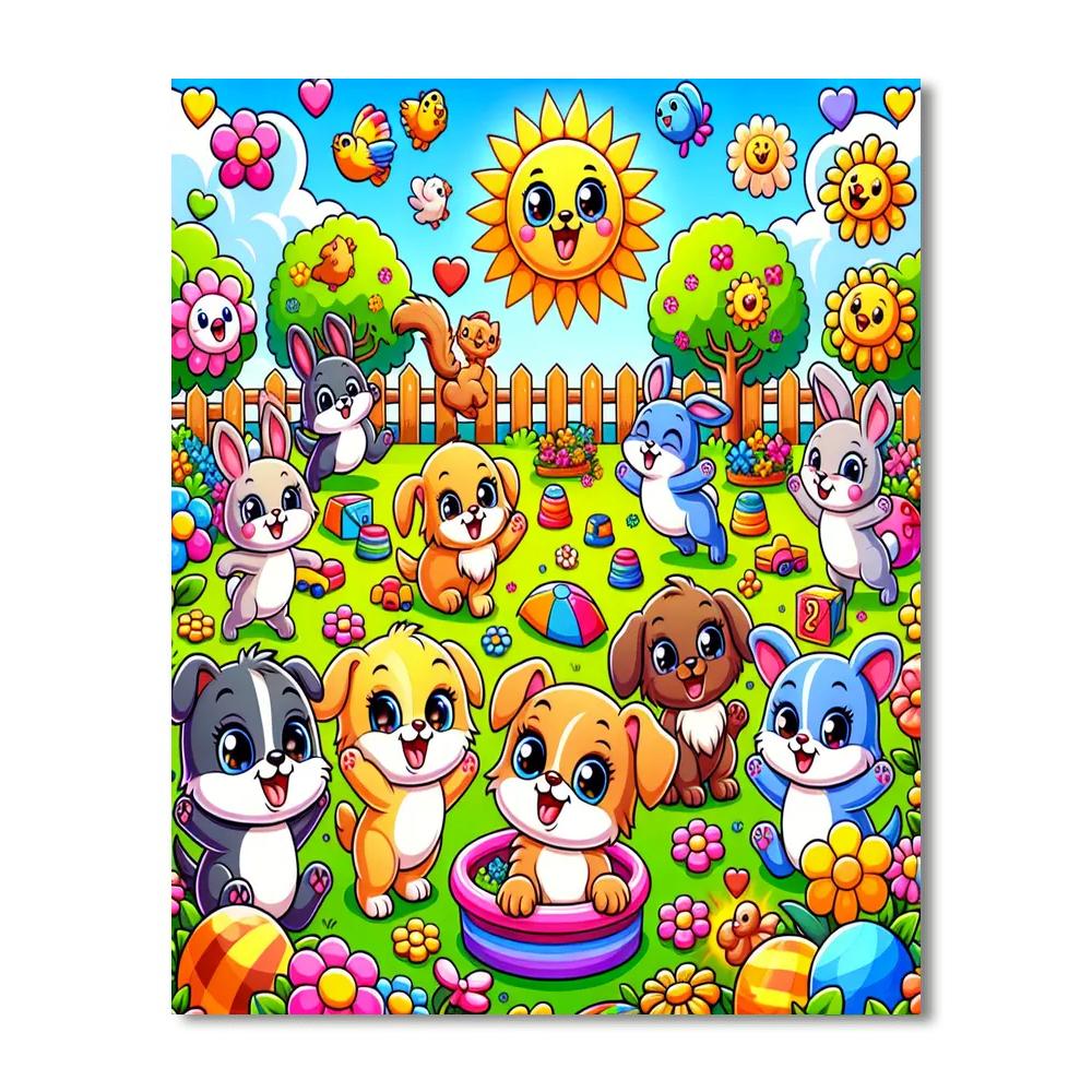 Cuddly Creature Crew Paint By Number