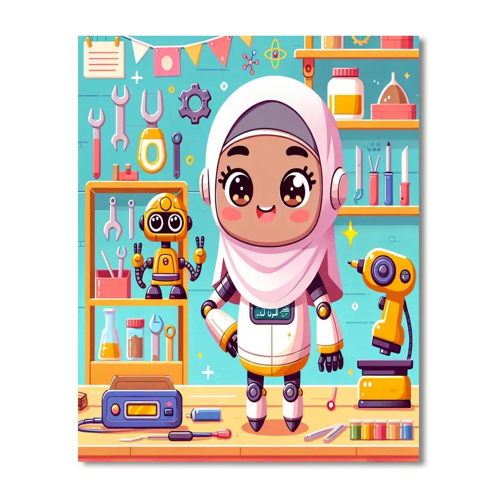 Friendly Robot Inventor Numbered Painting Kits