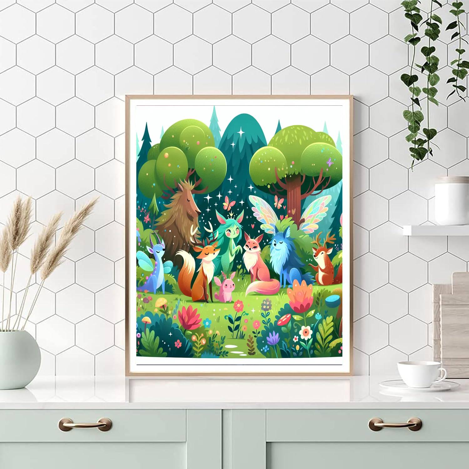 Mystic Woodland Gathering DIY Paint By Numbers