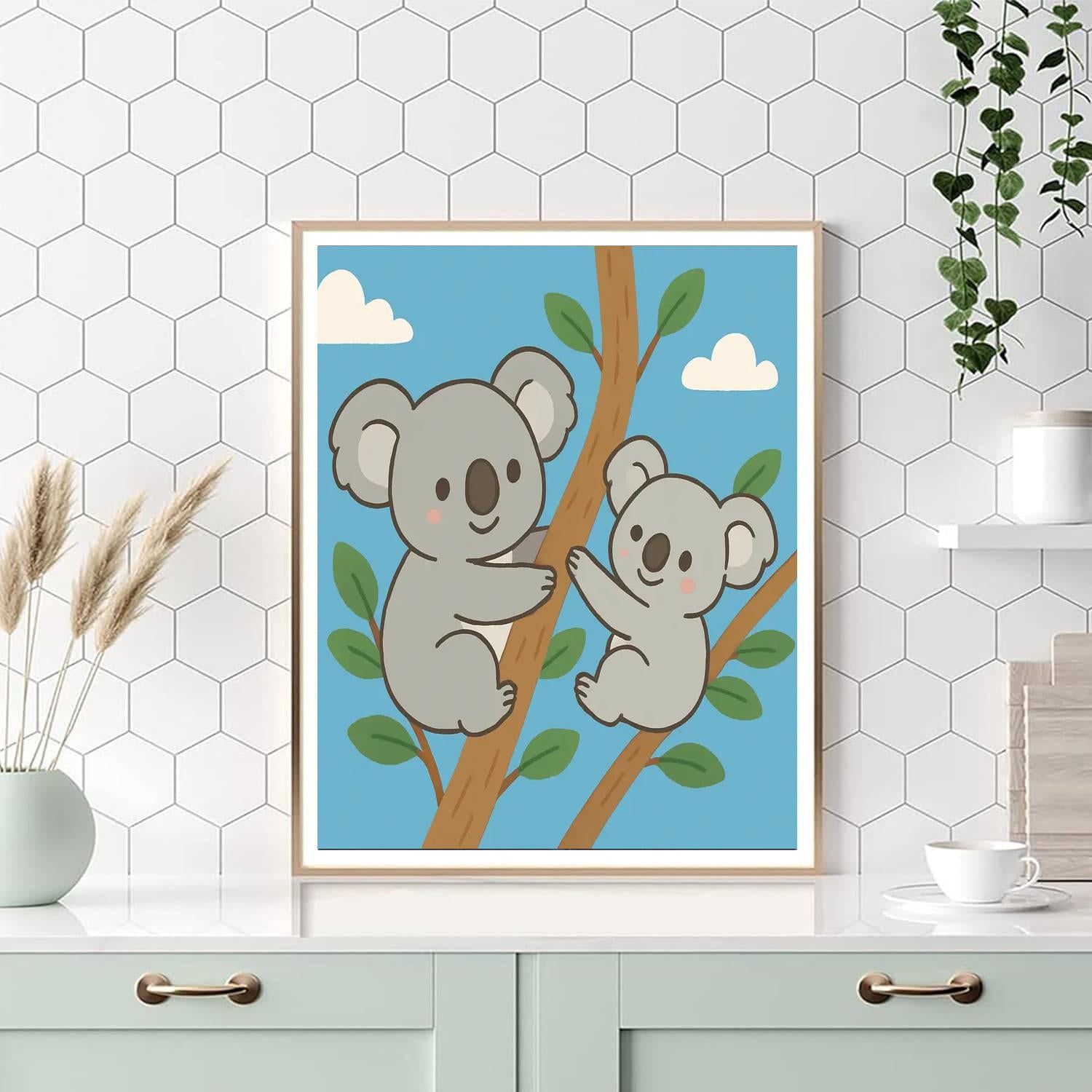Cuddly Koala Tree Huggers DIY Paint By Numbers
