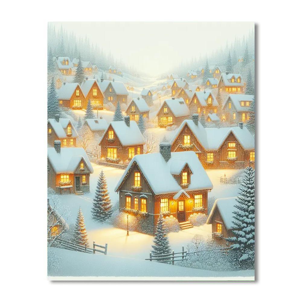 Enchanting Northern Village Numbered Painting Kits